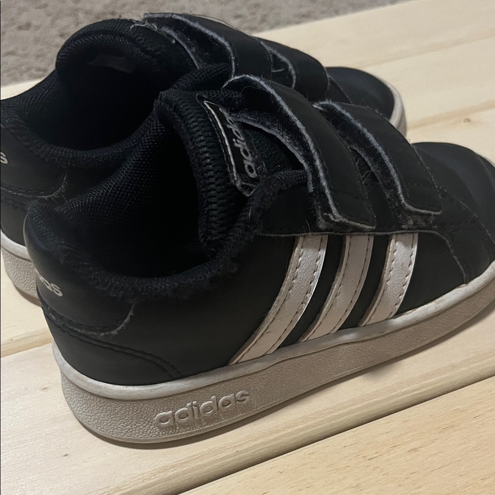 Adidas Toddler Black and White Sneakers